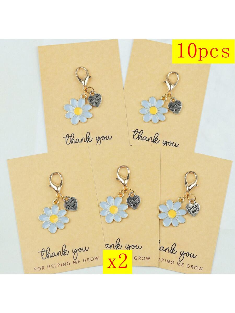 Enamel Daisy Keychains With Th - The Plant Parent avaliação e preço