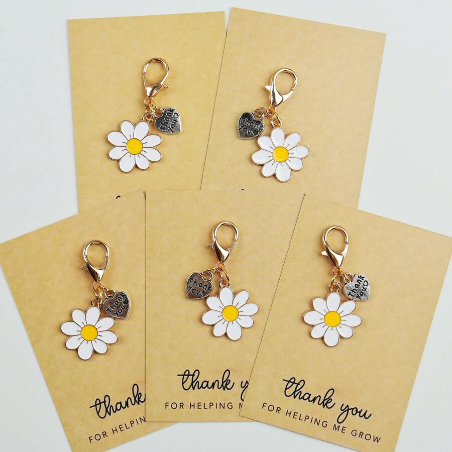 Enamel Daisy Keychains With Th - The Plant Parent avaliação e preço