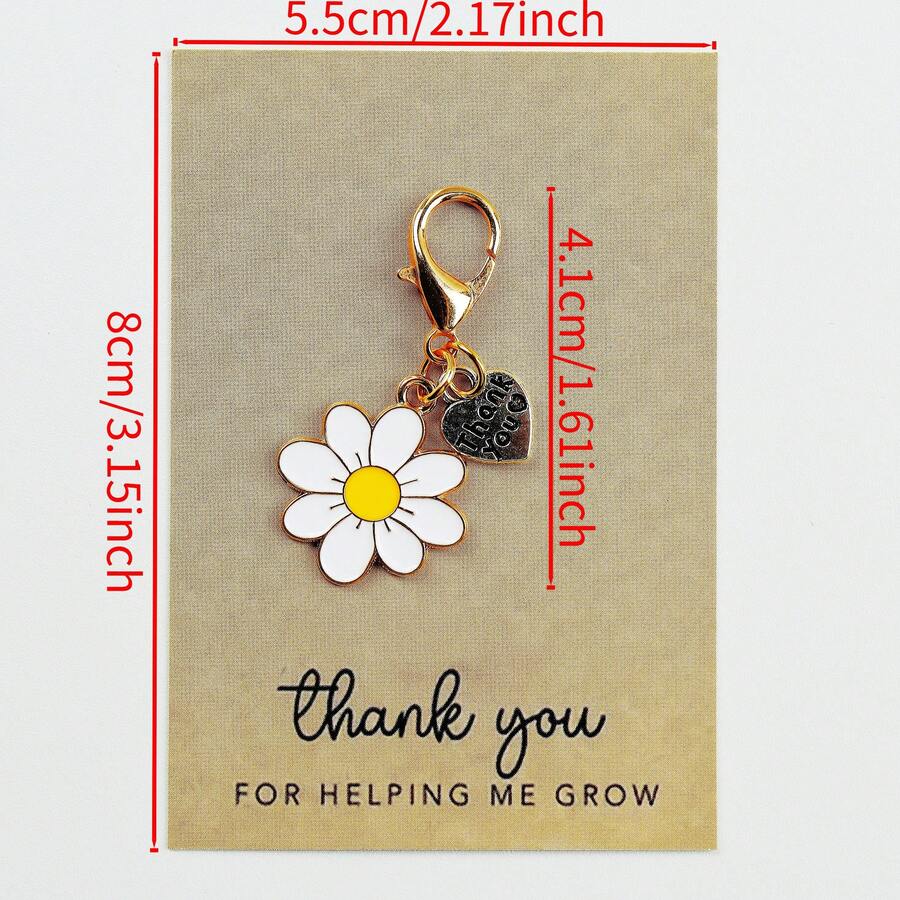 Enamel Daisy Keychains With Th - The Plant Parent avaliação e preço