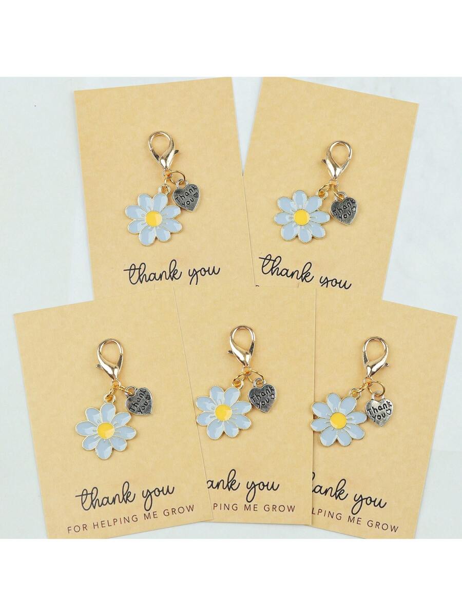 Enamel Daisy Keychains With Th - The Plant Parent avaliação e preço
