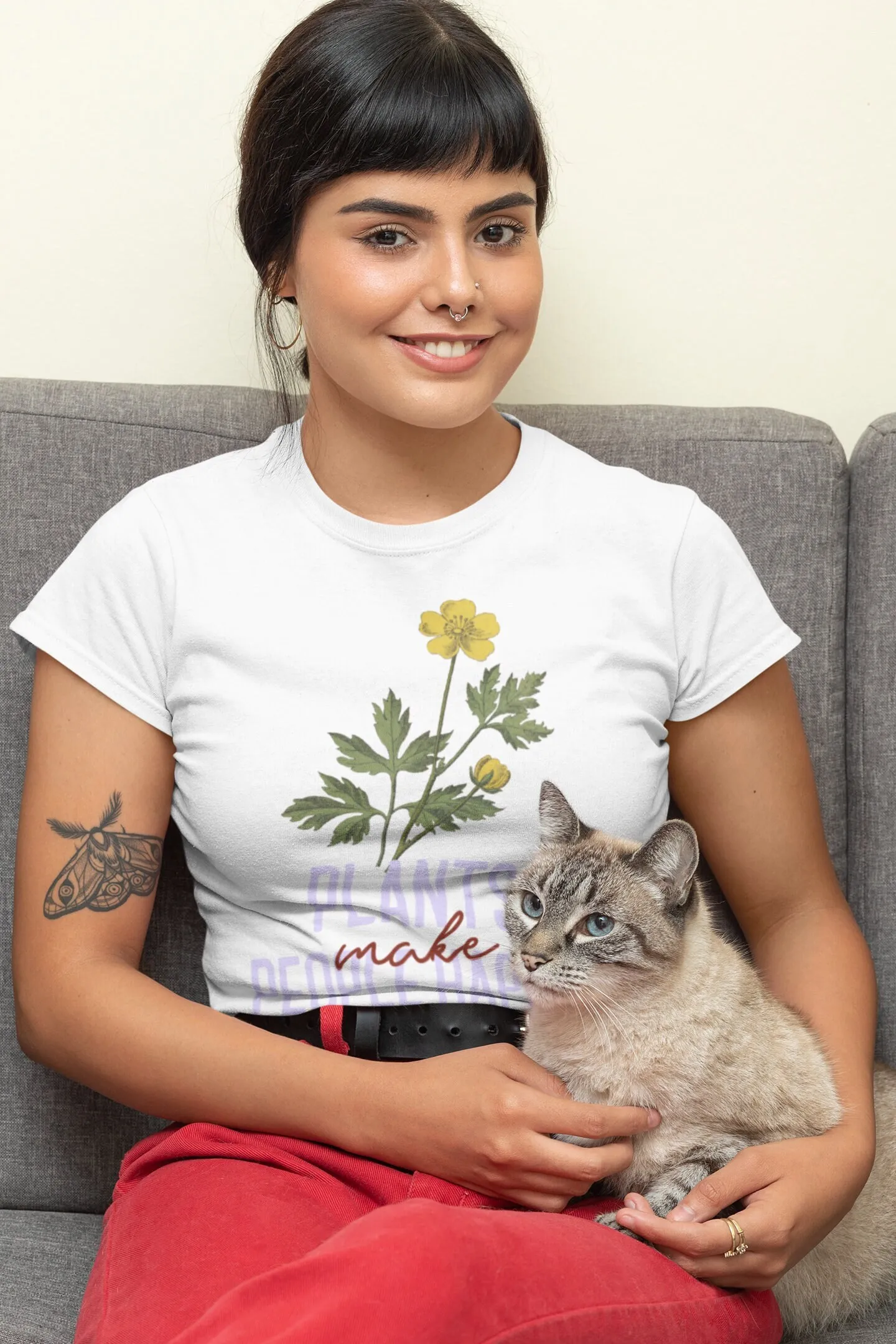 Plants Make People Happy Inspi - Plant Parent Shirt avaliação e preço