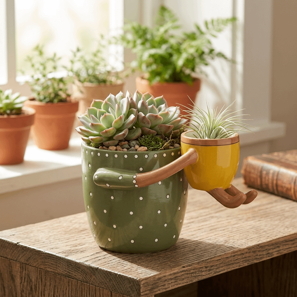 Resin Parent-child Flowerpot w - The Plant Parent avaliação e preço