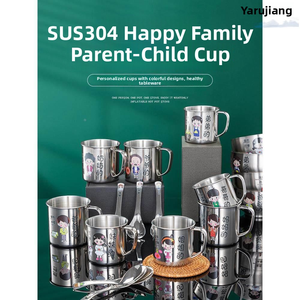 Family Set of 4 Stainless Stee - Plant Parent Or Plants avaliação e preço